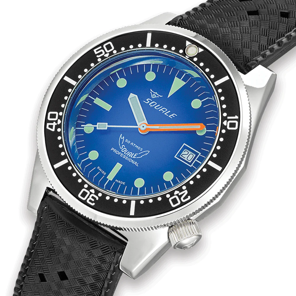 1521 Blue Ray 42mm - Blue on Rubber Strap - Image 3