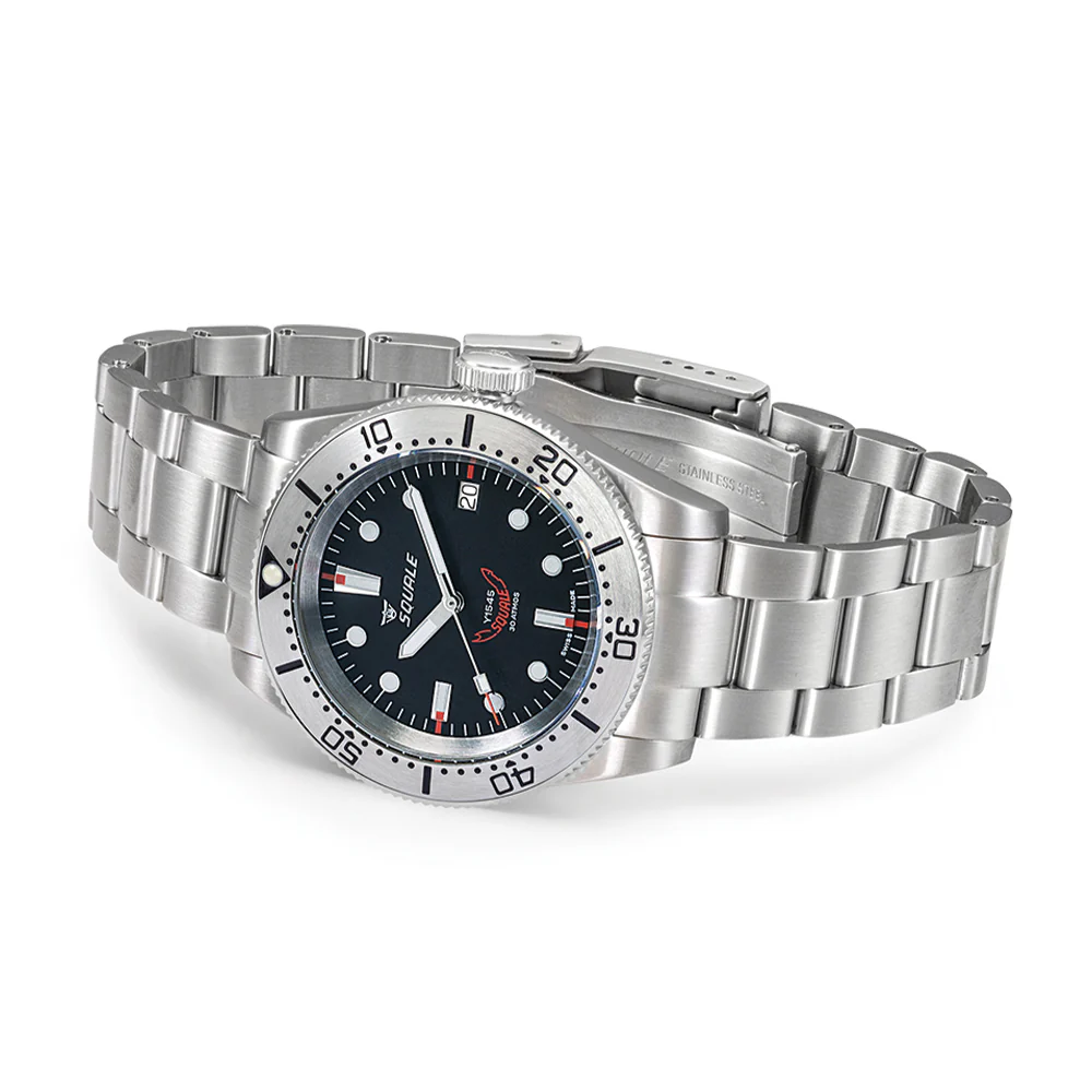 1545 Steel 40mm - Black on Bracelet - Image 2