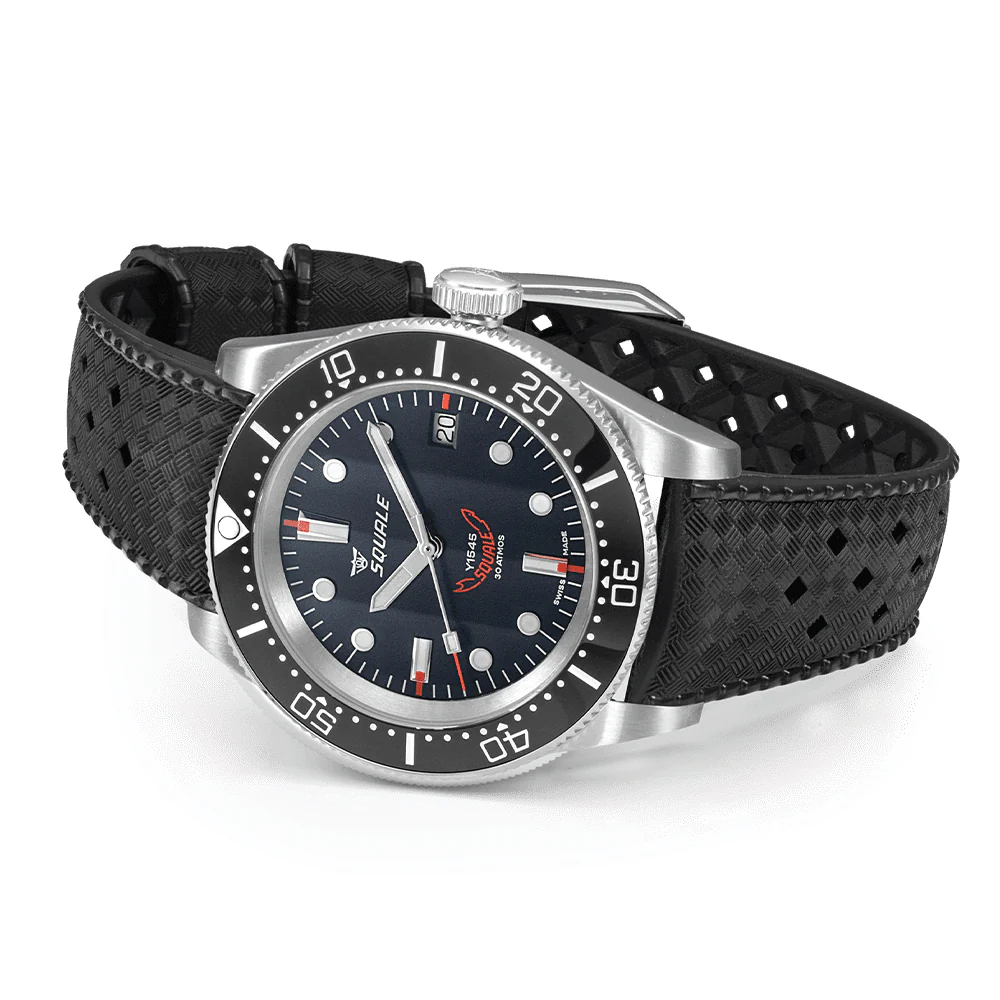 1545 Steel 40mm - Black on Rubber Strap - Image 2