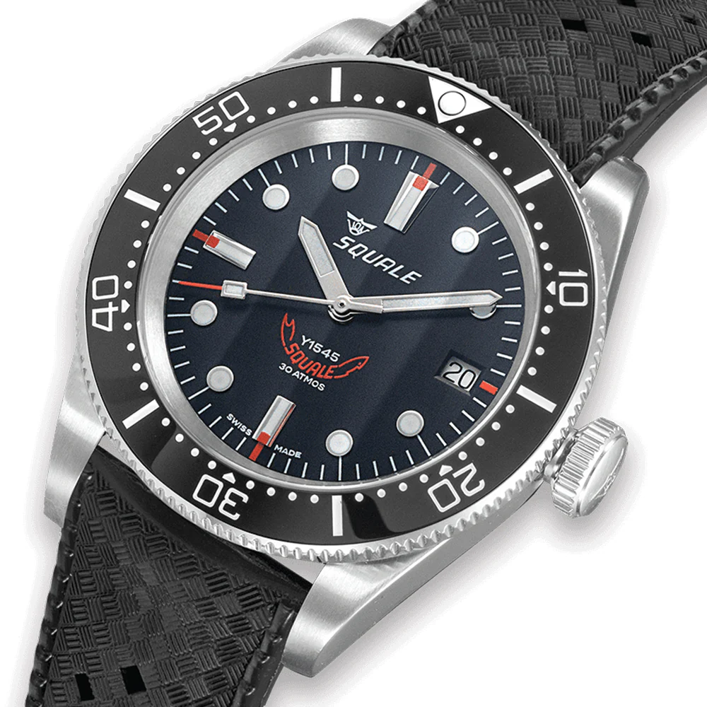 1545 Steel 40mm - Black on Rubber Strap - Image 3