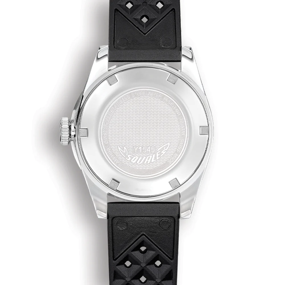 1545 Steel 40mm - Black on Rubber Strap - Image 4