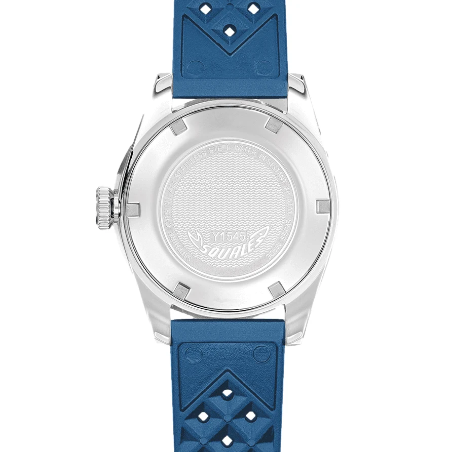 1545 Steel 40mm - Blue on Rubber Strap - Image 4
