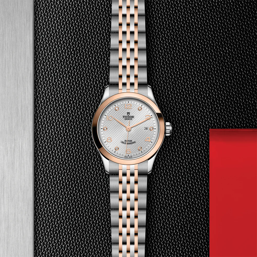 1926 Rose Gold Two-Tone 28mm - Silver, Diamond-Set on Bracelet - Image 2