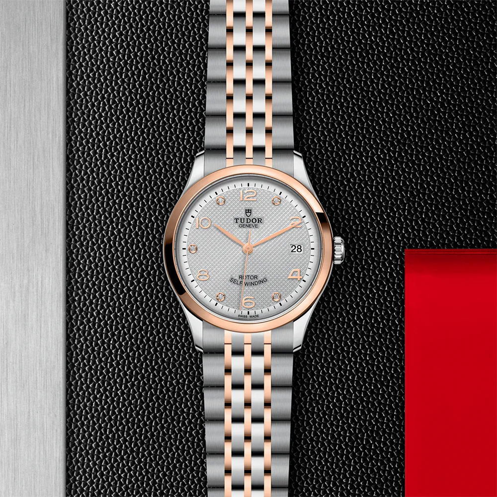 1926 Rose Gold Two-Tone 36mm - Silver, Diamond-Set on Bracelet - Image 2