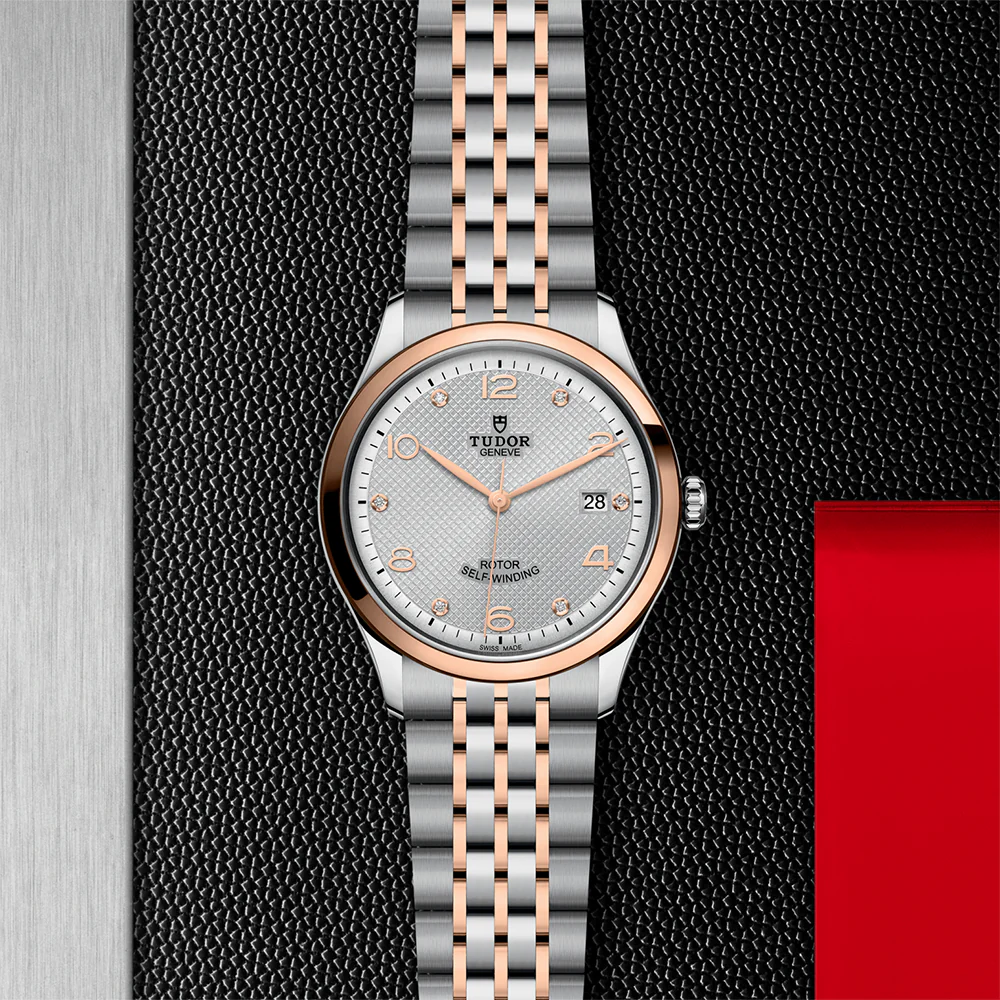 1926 Rose Gold Two-Tone 39mm - Silver, Diamond-Set on Bracelet - Image 2