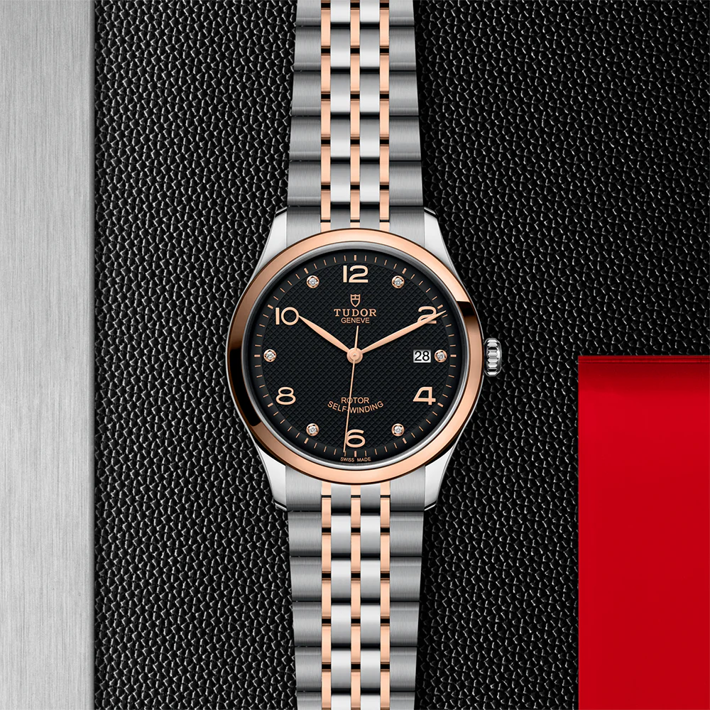 1926 Rose Gold Two-Tone 39mm - Black, Diamond-Set on Bracelet - Image 2
