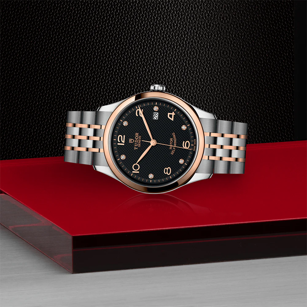 1926 Rose Gold Two-Tone 39mm - Black, Diamond-Set on Bracelet - Image 3