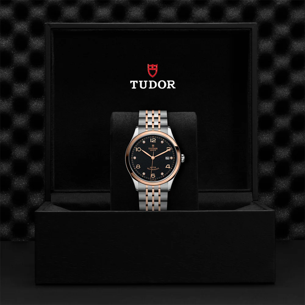 1926 Rose Gold Two-Tone 39mm - Black, Diamond-Set on Bracelet - Image 5