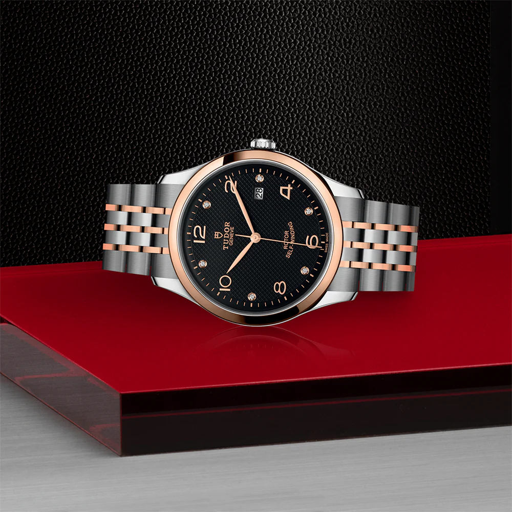 1926 Rose Gold Two-Tone 41mm - Black, Diamond-Set on Bracelet - Image 3