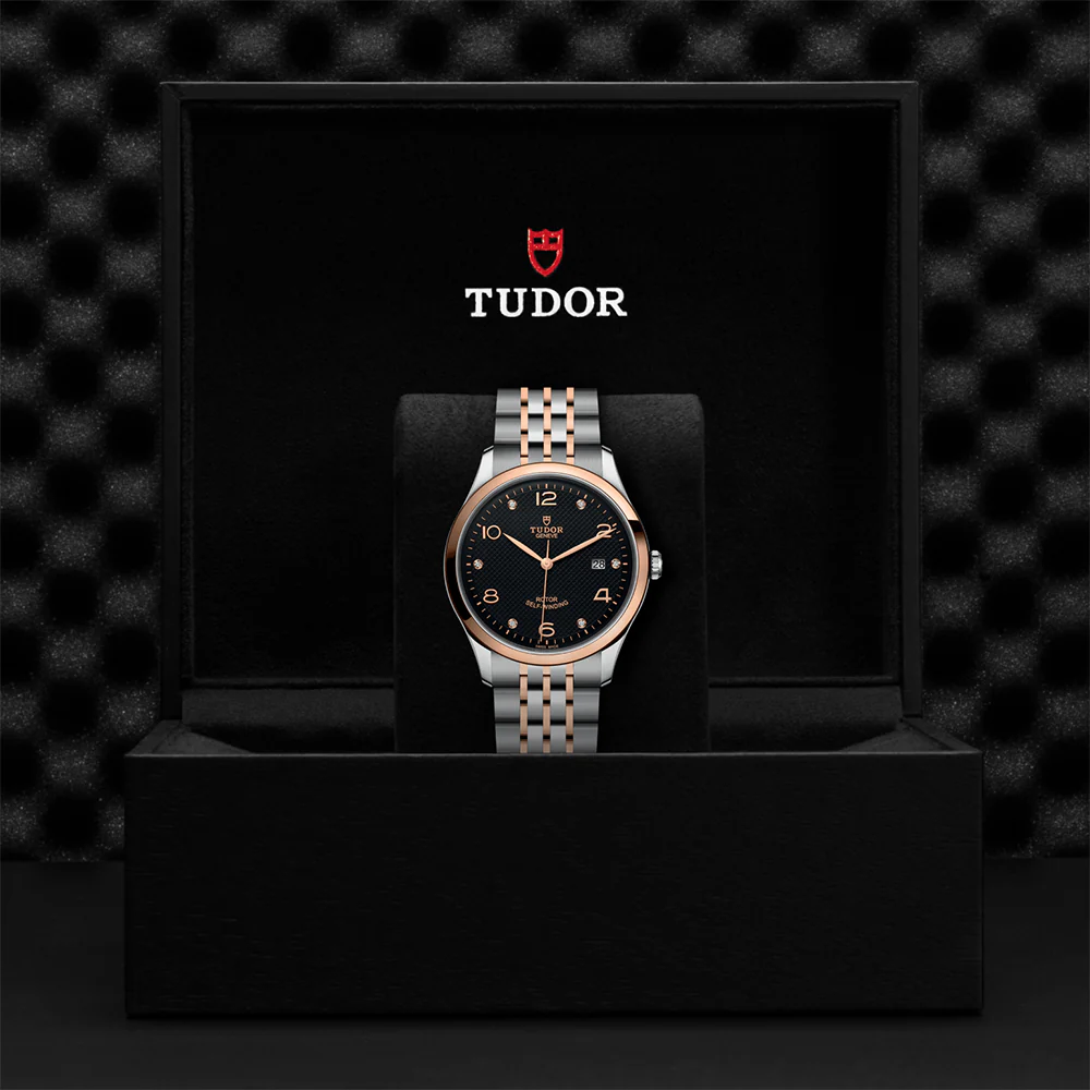 1926 Rose Gold Two-Tone 41mm - Black, Diamond-Set on Bracelet - Image 5