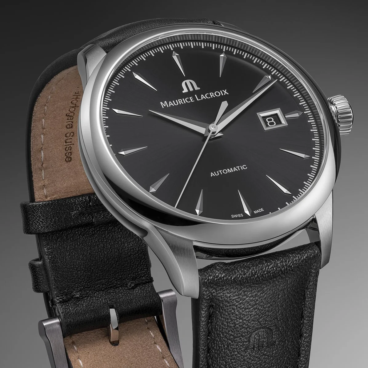 1975 Automatic 40mm - Black on Leather Strap - Image 3
