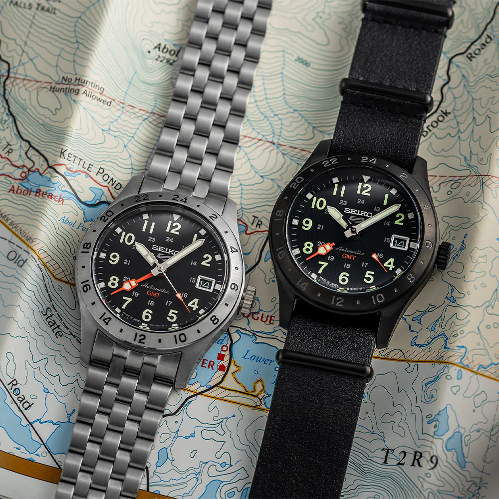 SSK023 5 Sports Field GMT 39.4mm - Black on Bracelet - Image 5