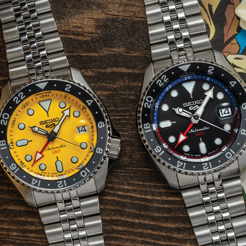 SSK017 5 Sports SKX GMT U.S. Special Creation 42.5mm - Yellow on Bracelet - Image 6