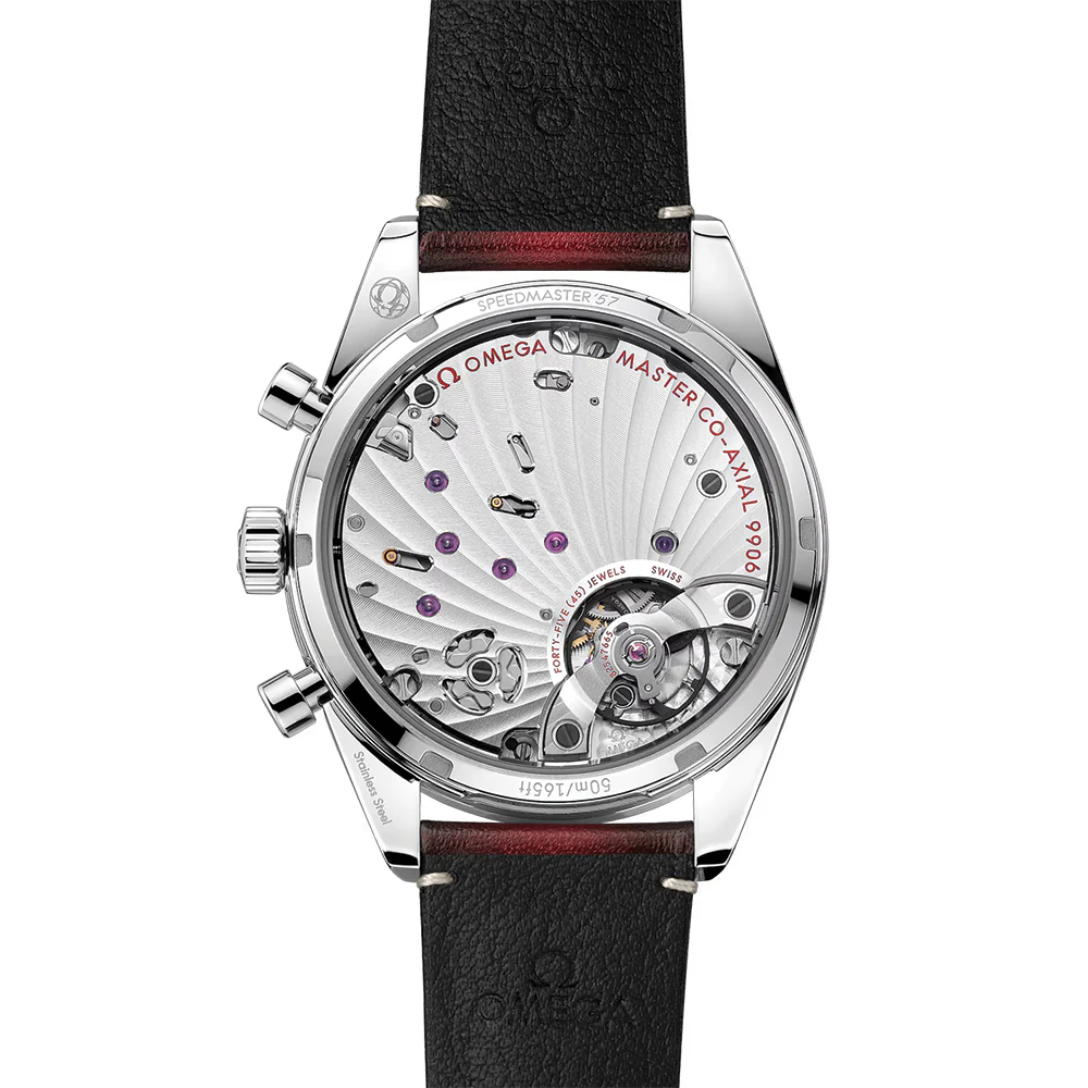 Speedmaster '57 40.5mm - Red on Leather Strap - Image 2
