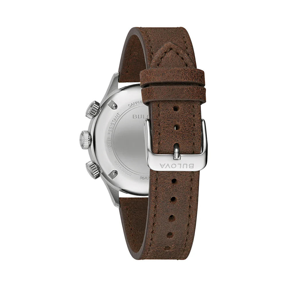 A-15 Pilot Military 42mm - Black on Leather Strap - Image 3