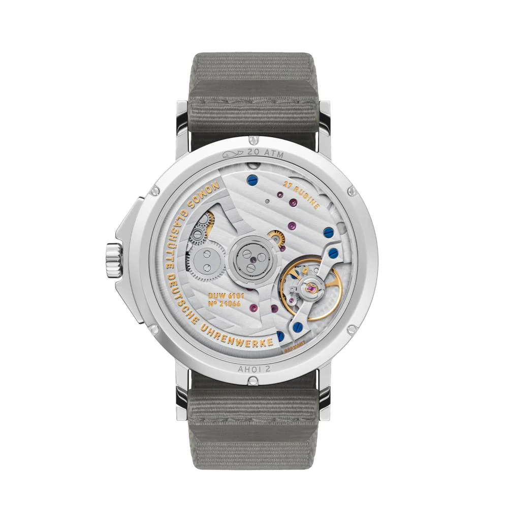 Ahoi Neomatik Date 38mm - Sand on Textile Strap - Image 3