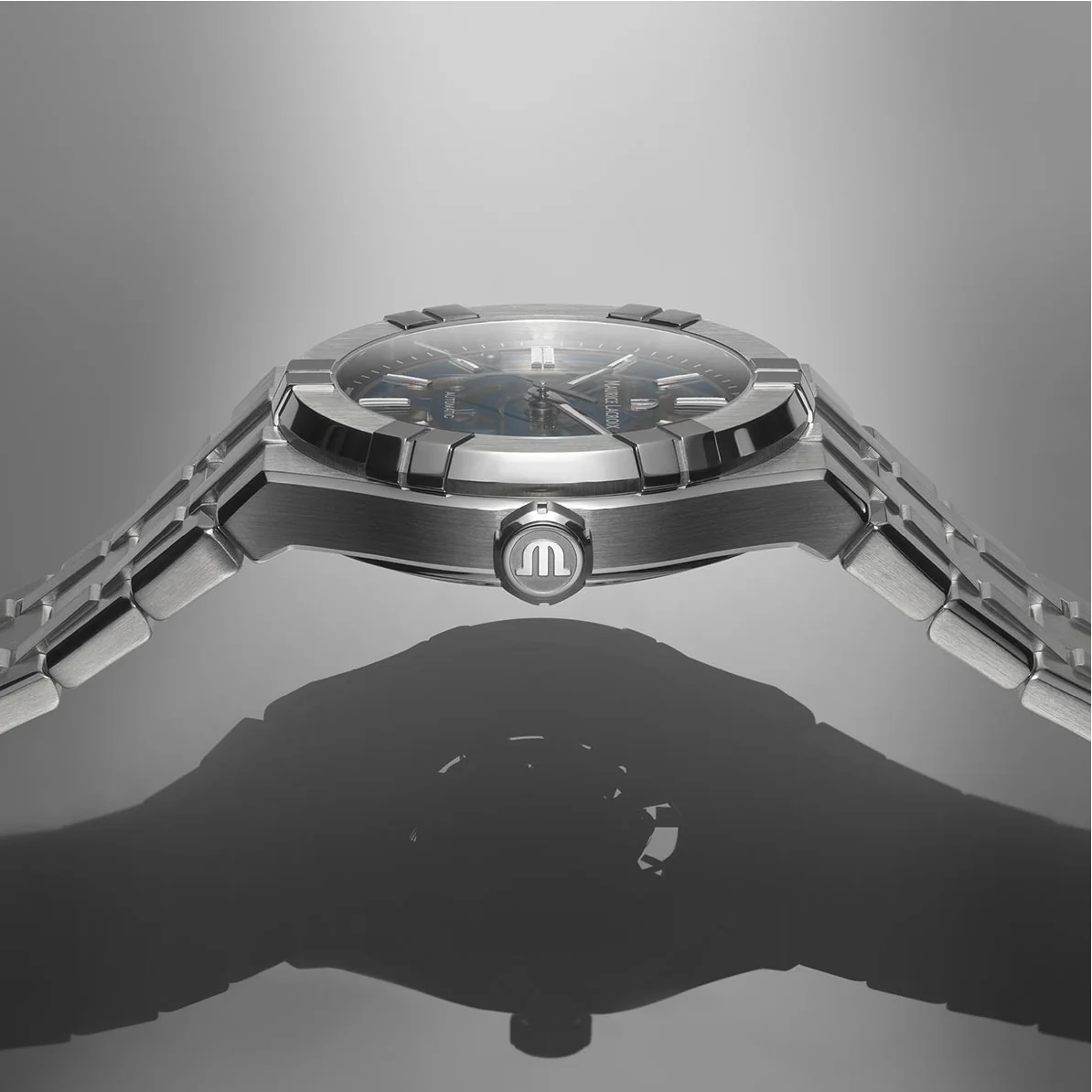 Aikon Automatic Skeleton 39mm - Blue on Bracelet - Image 4