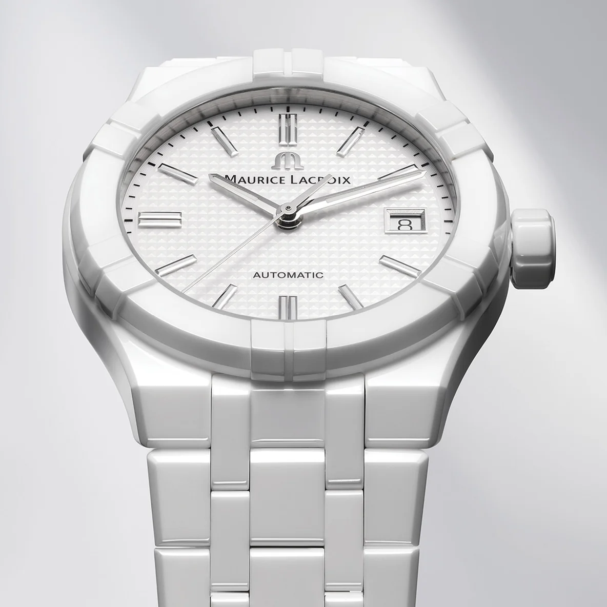 Aikon Automatic Ceramic 39mm - White on Bracelet - Image 2