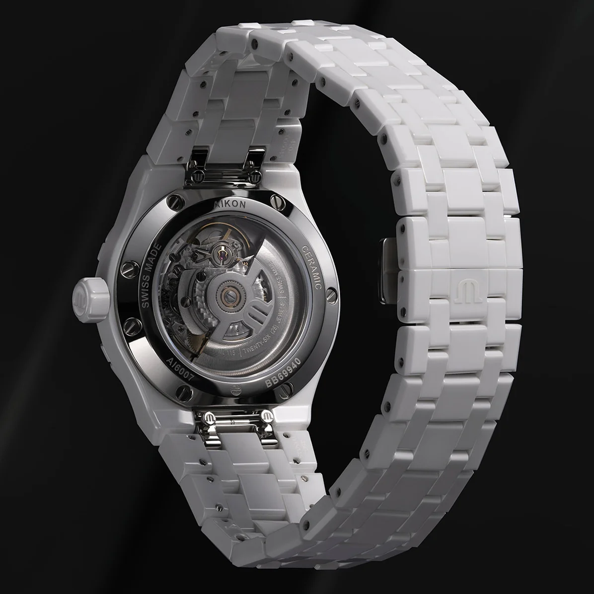 Aikon Automatic Ceramic 39mm - White on Bracelet - Image 5