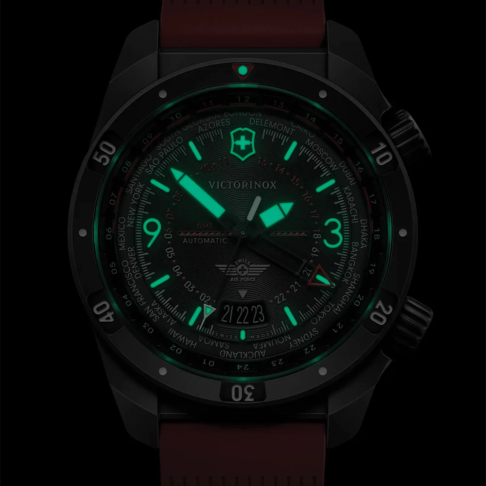 Air Pro 43mm - Black on Red Rubber Strap - Image 3