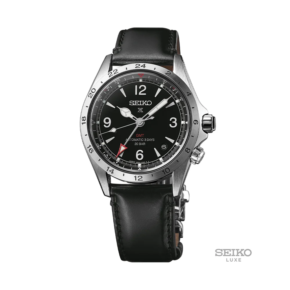 SPB379 Prospex Alpinist GMT 39.5mm - Black on Leather Strap