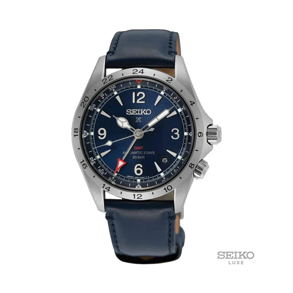 SPB377 Prospex Alpinist GMT 39.5mm - Blue on Leather Strap