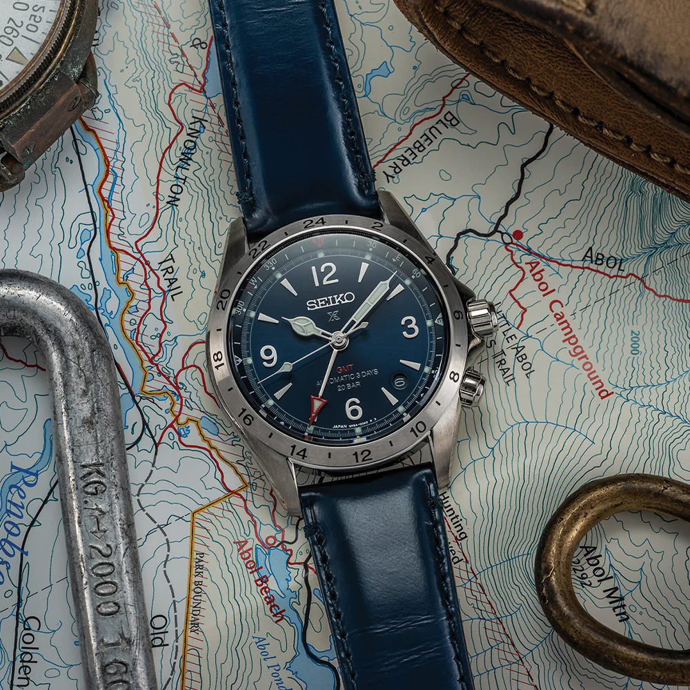 SPB377 Prospex Alpinist GMT 39.5mm - Blue on Leather Strap - Image 2