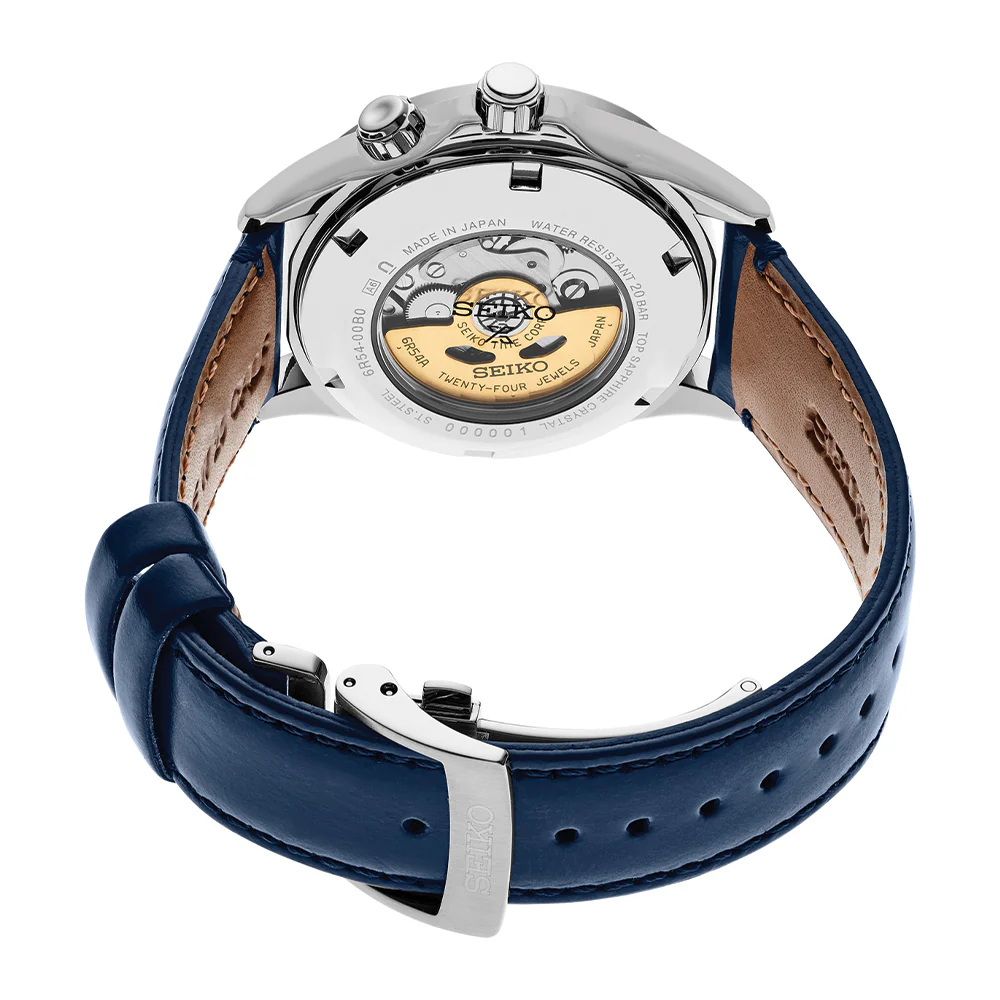 SPB377 Prospex Alpinist GMT 39.5mm - Blue on Leather Strap - Image 4
