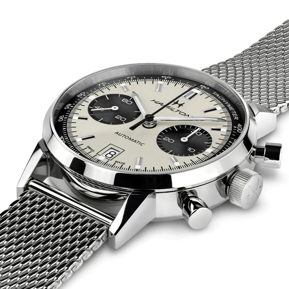 American Classic Intra-Matic Auto Chrono 40mm - White on Bracelet - Image 4