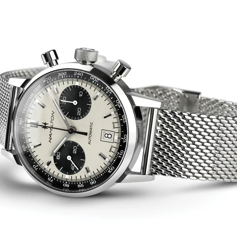 American Classic Intra-Matic Auto Chrono 40mm - White on Bracelet - Image 6
