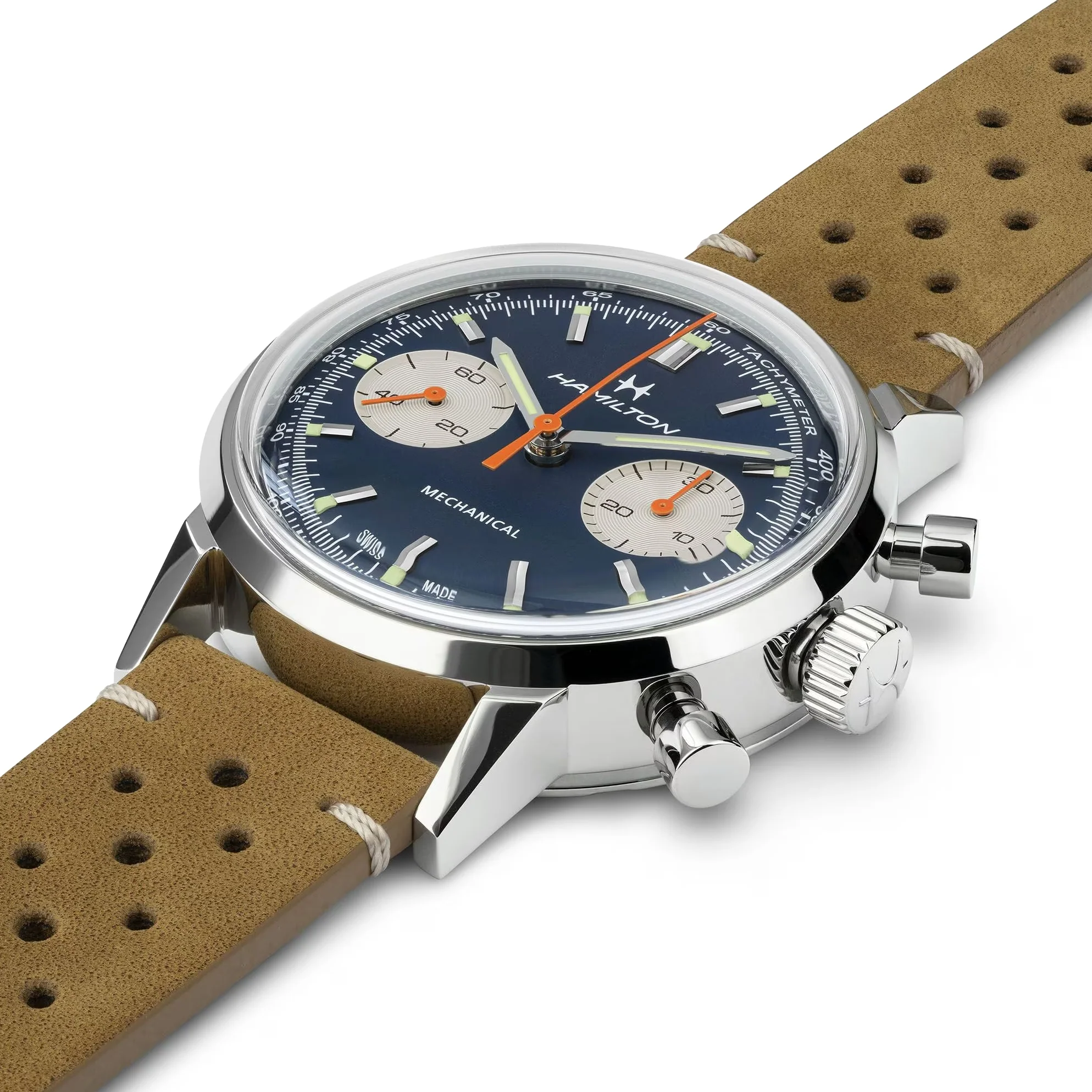 American Classic Intra-Matic Chronograph H 40mm - Blue on Leather Strap w/ Extra Bracelet - Image 2