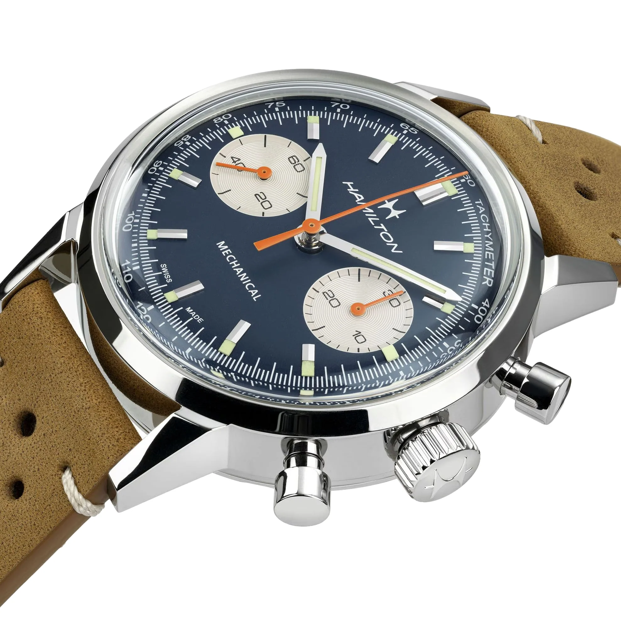 American Classic Intra-Matic Chronograph H 40mm - Blue on Leather Strap w/ Extra Bracelet - Image 5