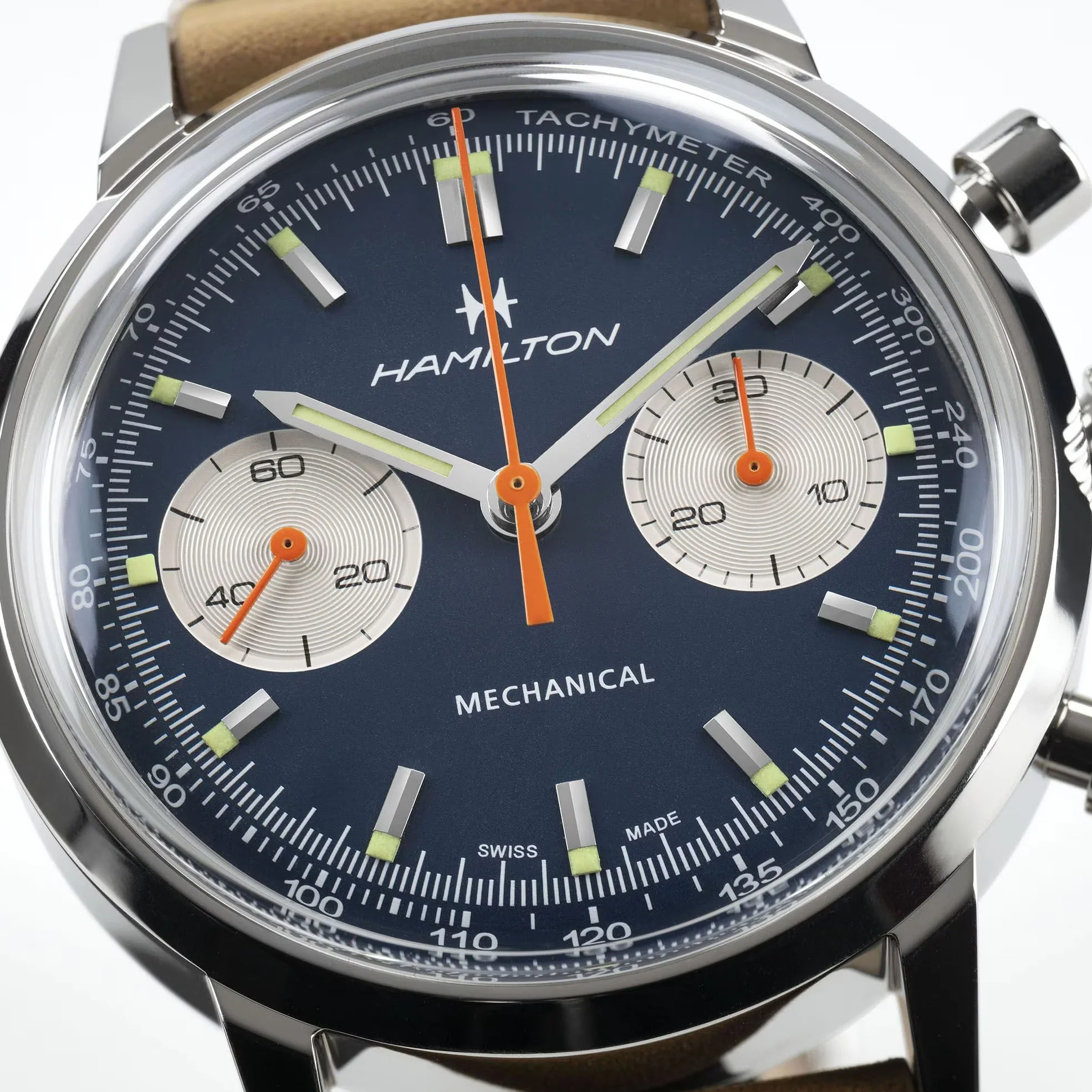 American Classic Intra-Matic Chronograph H 40mm - Blue on Leather Strap w/ Extra Bracelet - Image 6