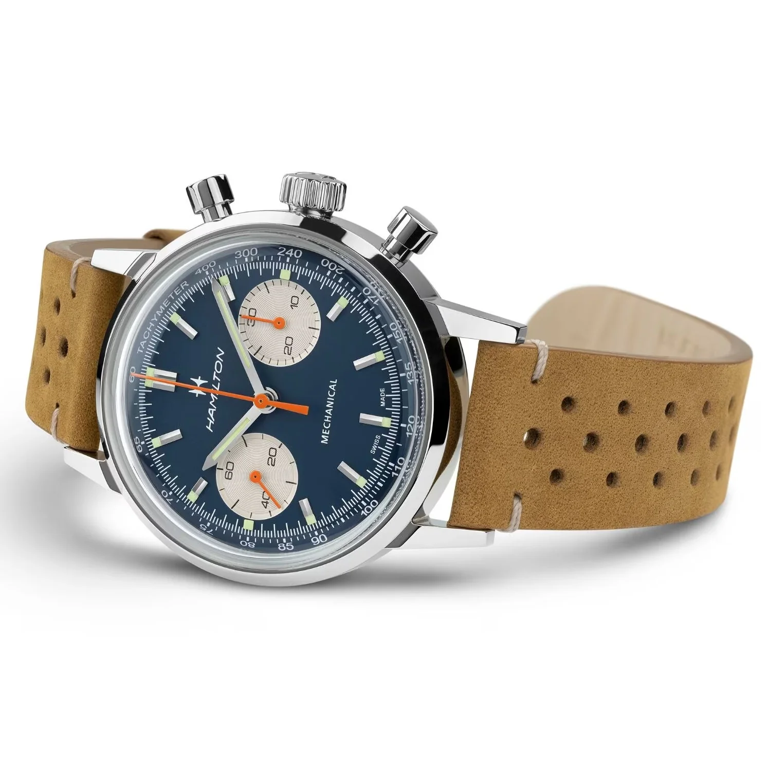 American Classic Intra-Matic Chronograph H 40mm - Blue on Leather Strap w/ Extra Bracelet - Image 7