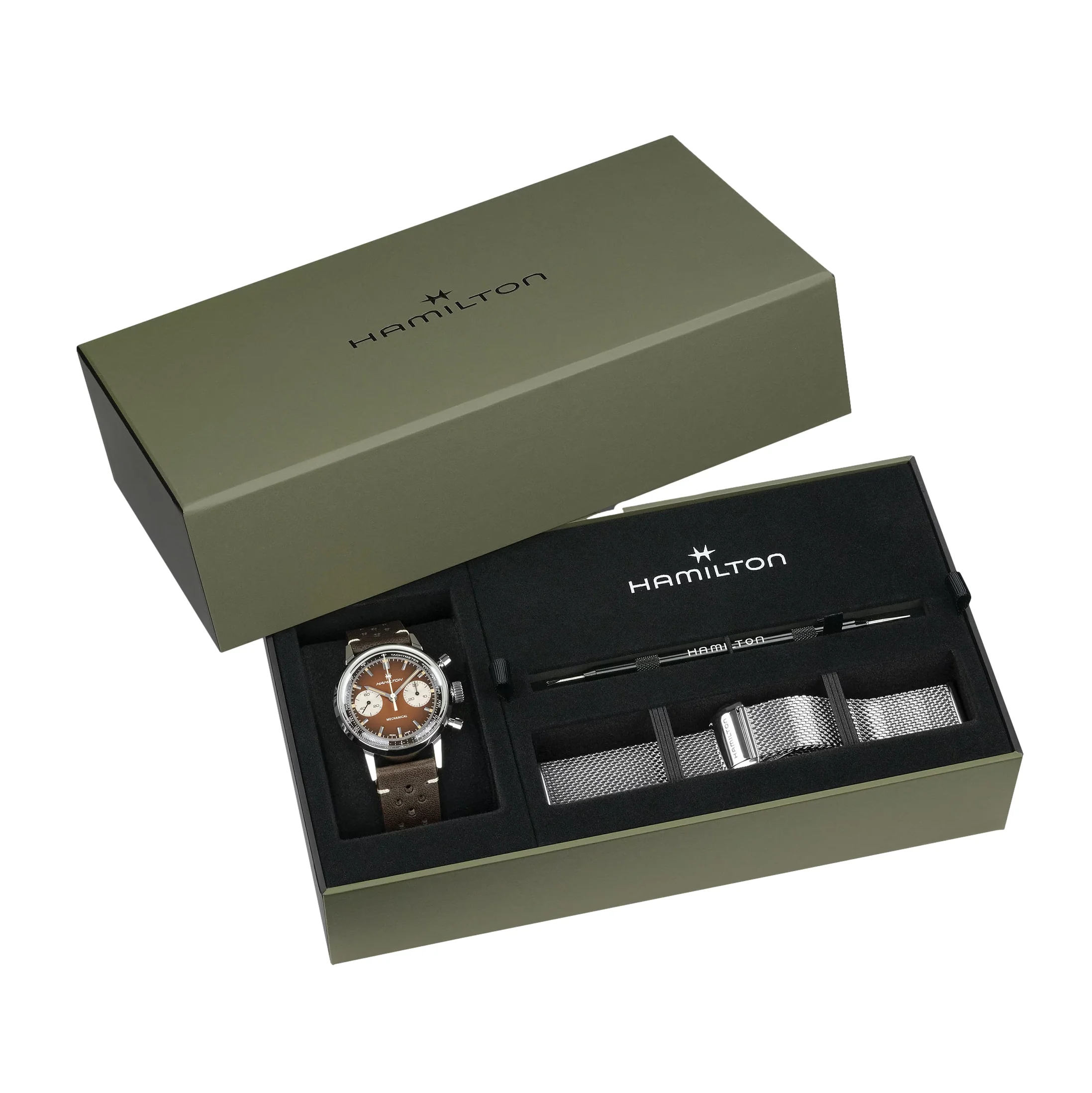 American Classic Intra-Matic Chronograph H 40mm - Brown on Leather Strap w/ Extra Bracelet - Image 10
