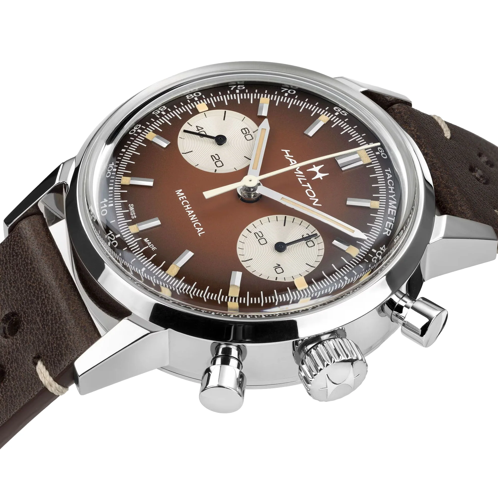 American Classic Intra-Matic Chronograph H 40mm - Brown on Leather Strap w/ Extra Bracelet - Image 6