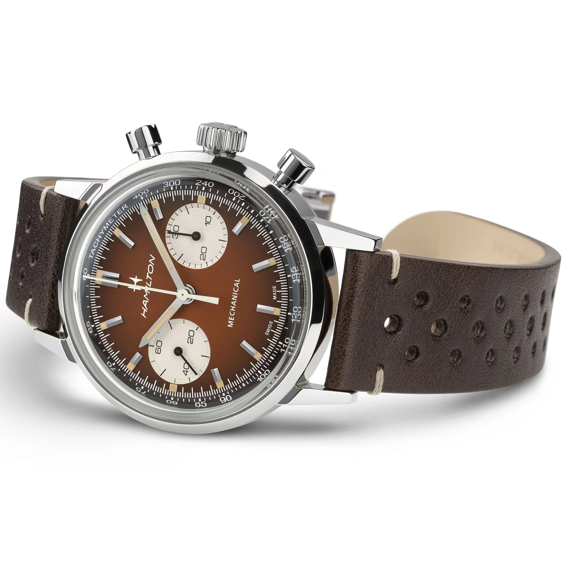 American Classic Intra-Matic Chronograph H 40mm - Brown on Leather Strap w/ Extra Bracelet - Image 7