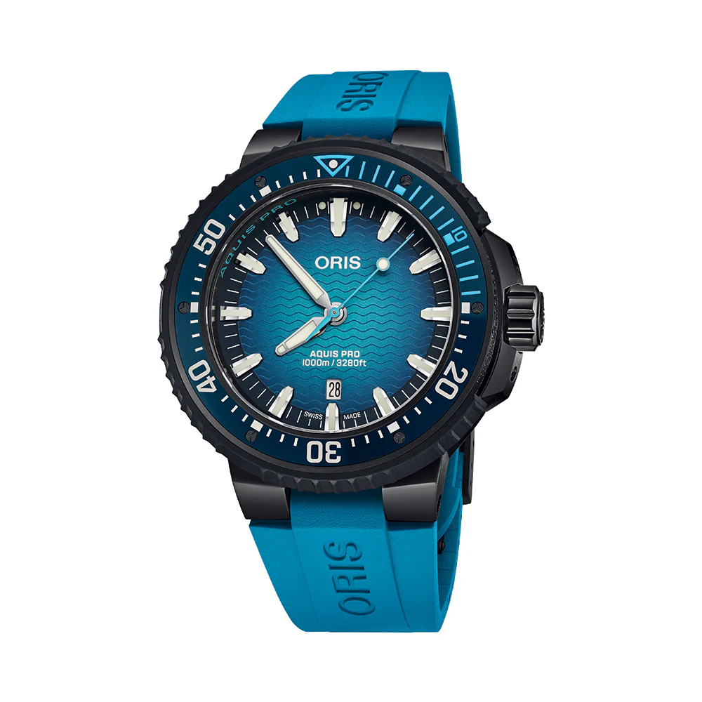 Aquis Pro 1000m Multi-Piece Titanium 49.5mm - Black on Rubber Strap w/ Extra Rubber Strap