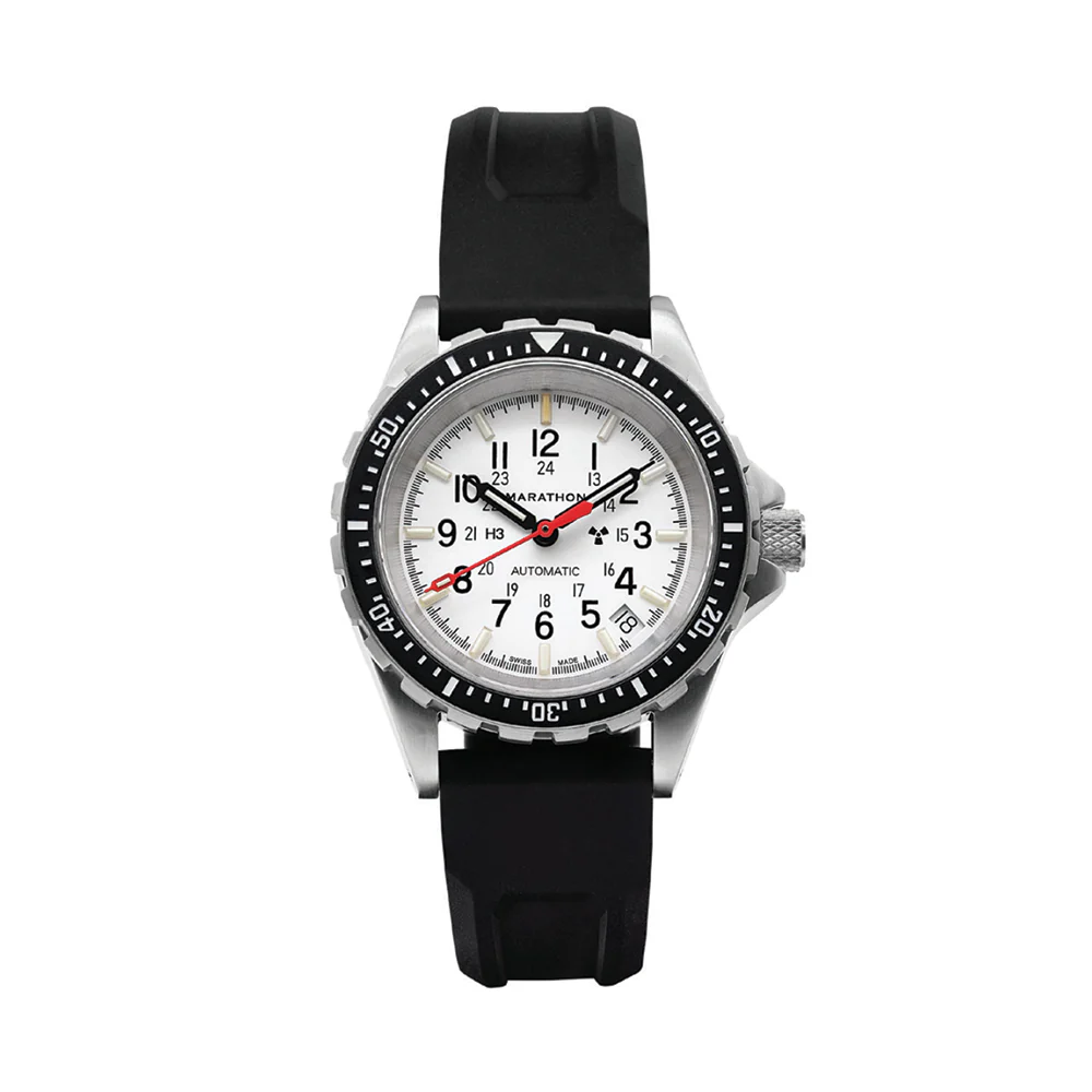 MSAR Type II Diver's Automatic Arctic Edition 36mm - White on Rubber Strap