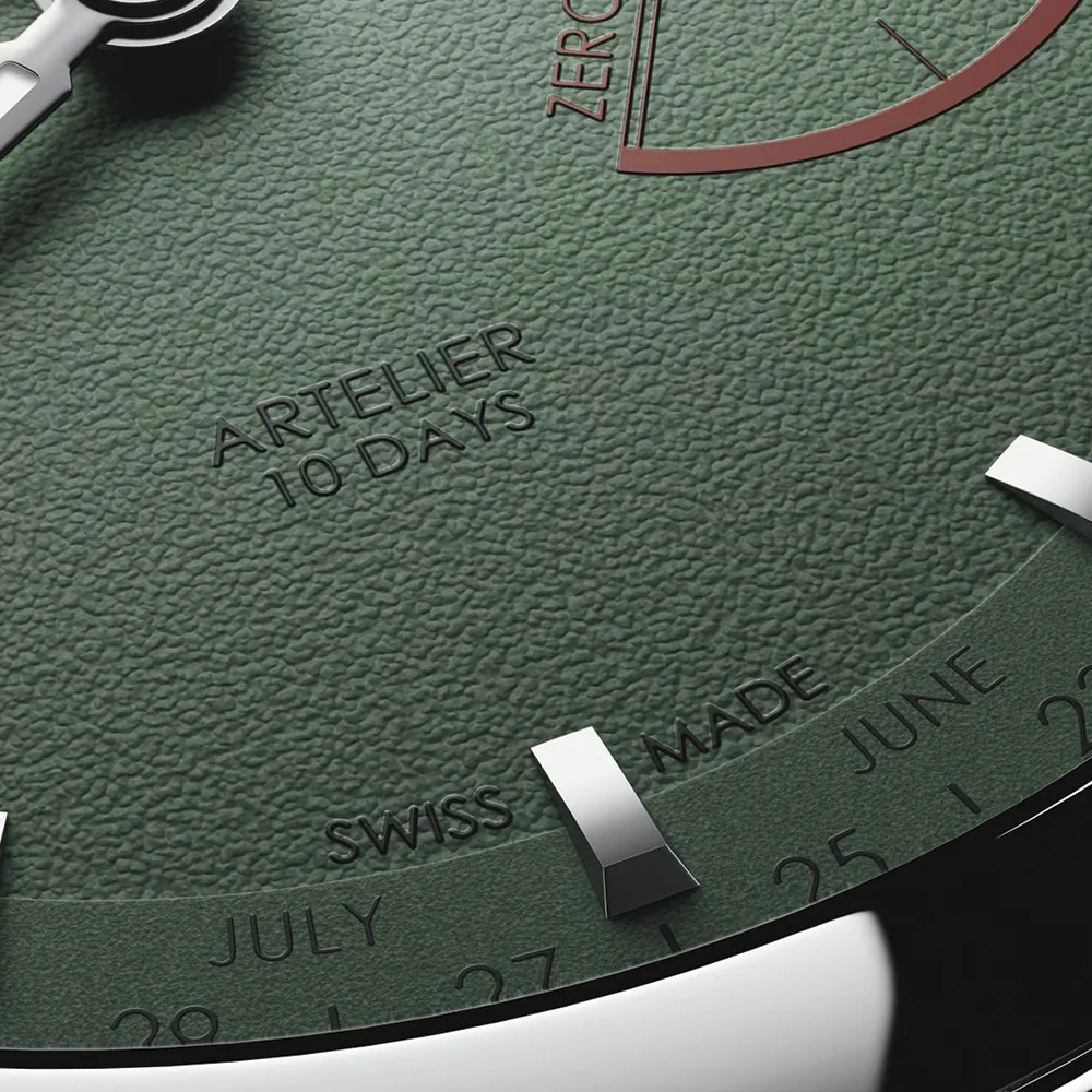 Artelier Calibre 113 43mm - Green on Leather Strap - Image 5