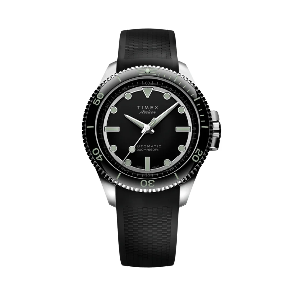 Atelier Marine M1a 41mm - Black on Rubber Strap