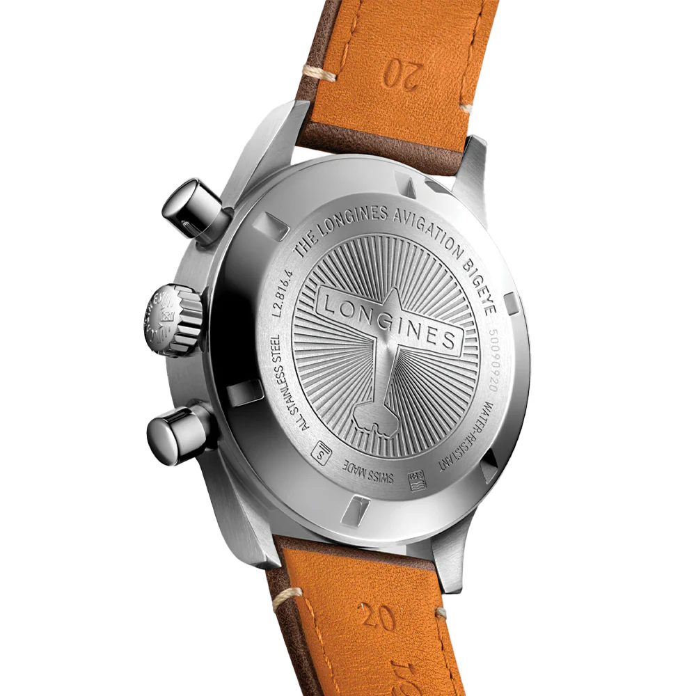 Avigation BigEye 41mm - Black on Leather Strap - Image 7