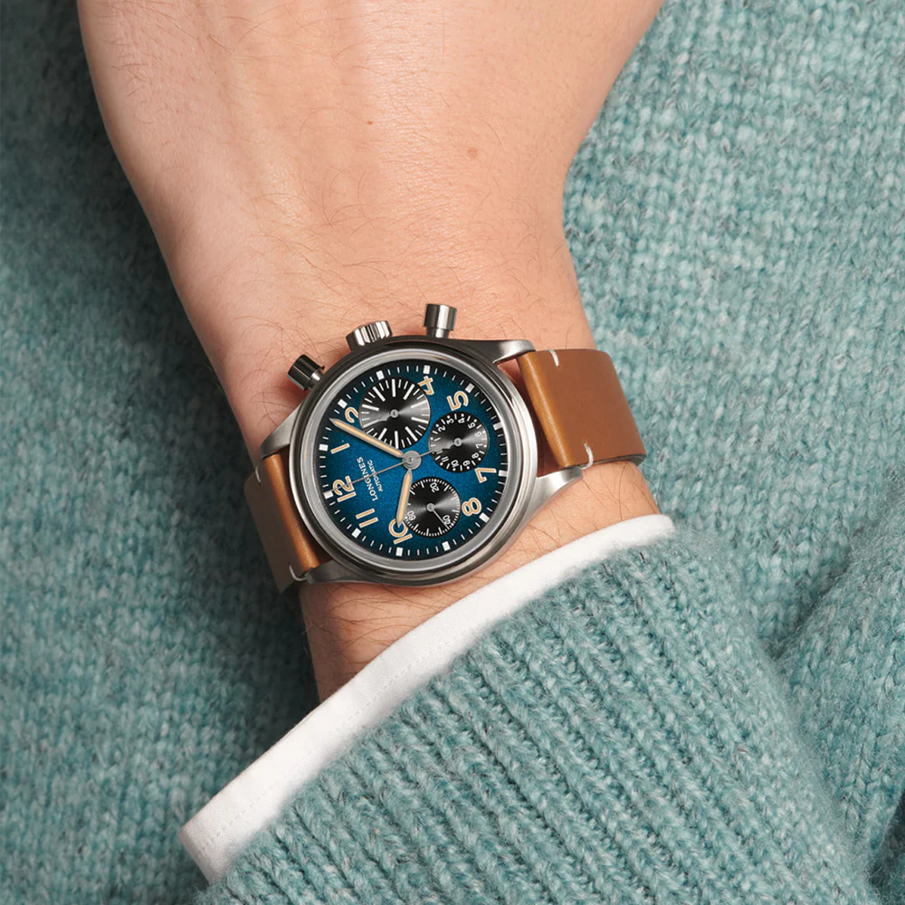 Avigation BigEye 41mm - Blue on Leather Strap - Image 3