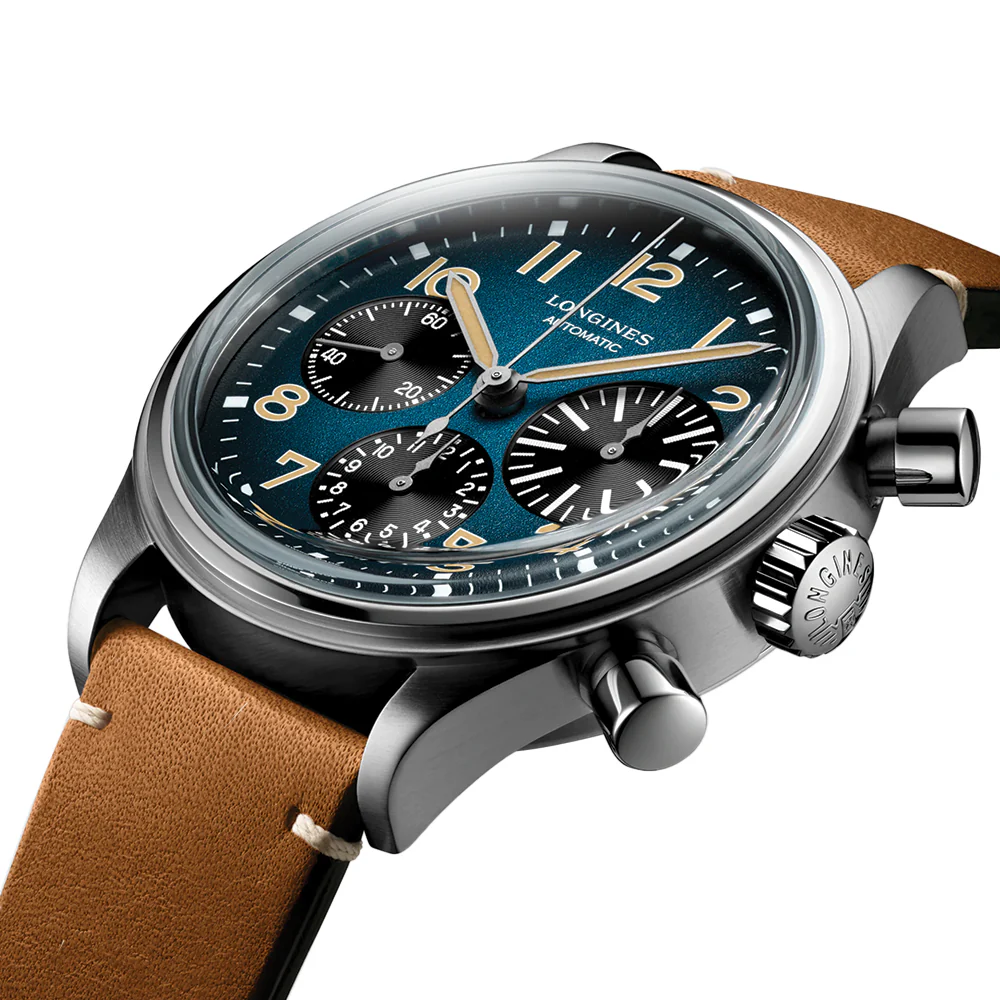 Avigation BigEye 41mm - Blue on Leather Strap - Image 4