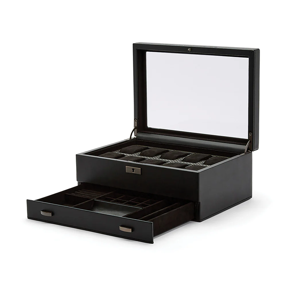 Axis 10 Piece Watch Box with Drawer - Powder Coat - Image 4