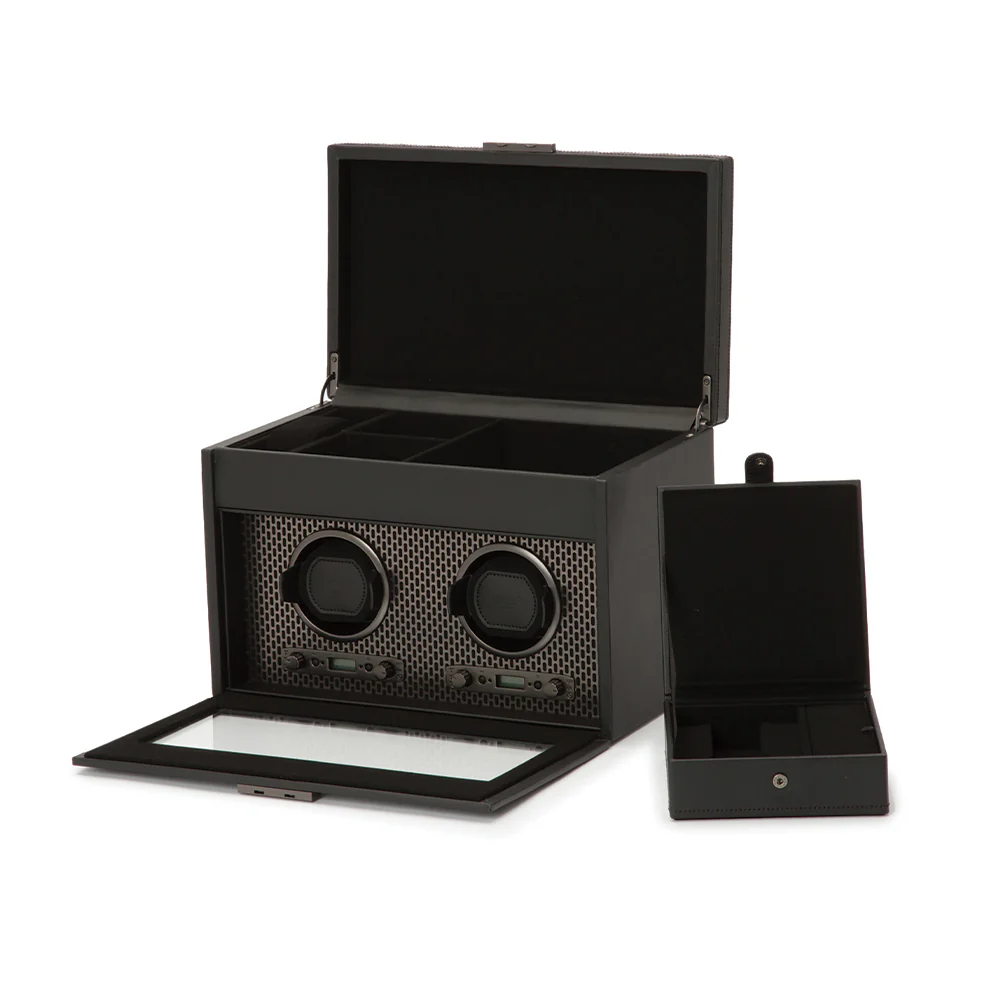 Axis Double Watch Winder With Storage - Powder Coat - Image 4