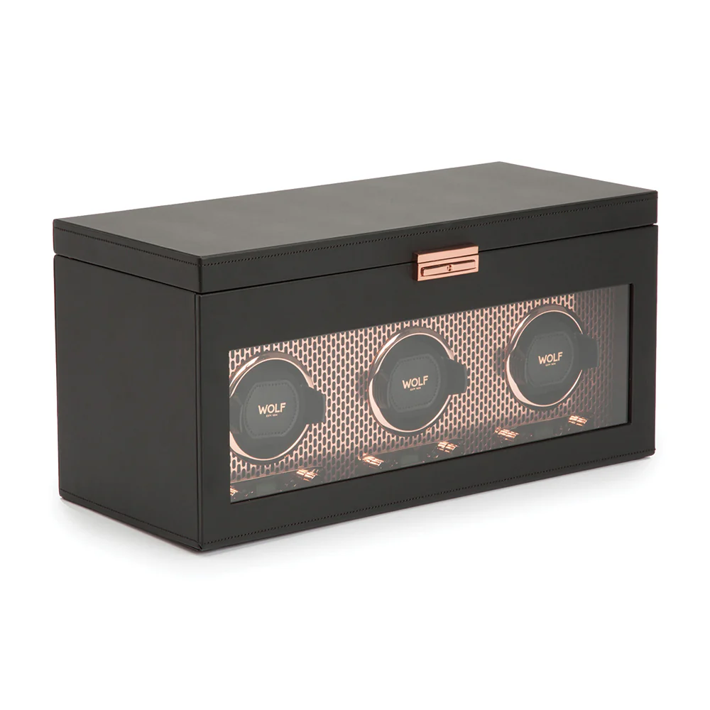 Axis Triple Watch Winder With Storage - Copper - Image 3
