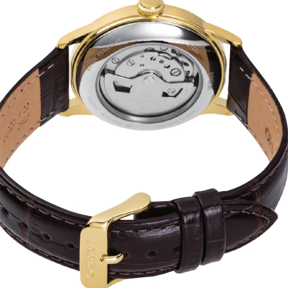 Bambino Version 7 Gold-Tone 38mm (2024 Update) - White on Leather Strap - Image 3
