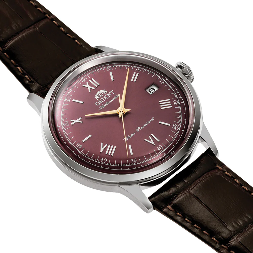 Bambino Version 2 40.5mm - Bordeaux on Leather Strap - Image 2