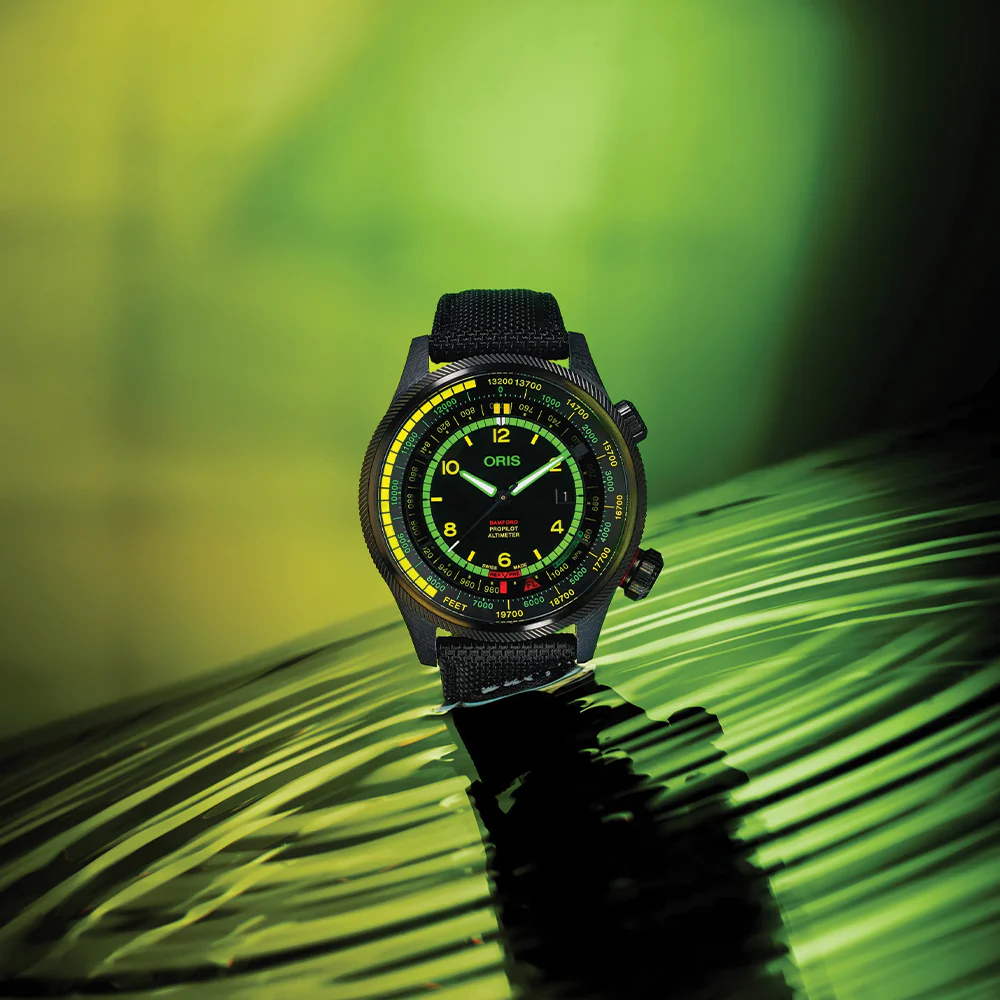 Bamford Limited Edition ProPilot Altimeter ‘Mission Control’ 47mm - Black on Fabric Strap - Image 2